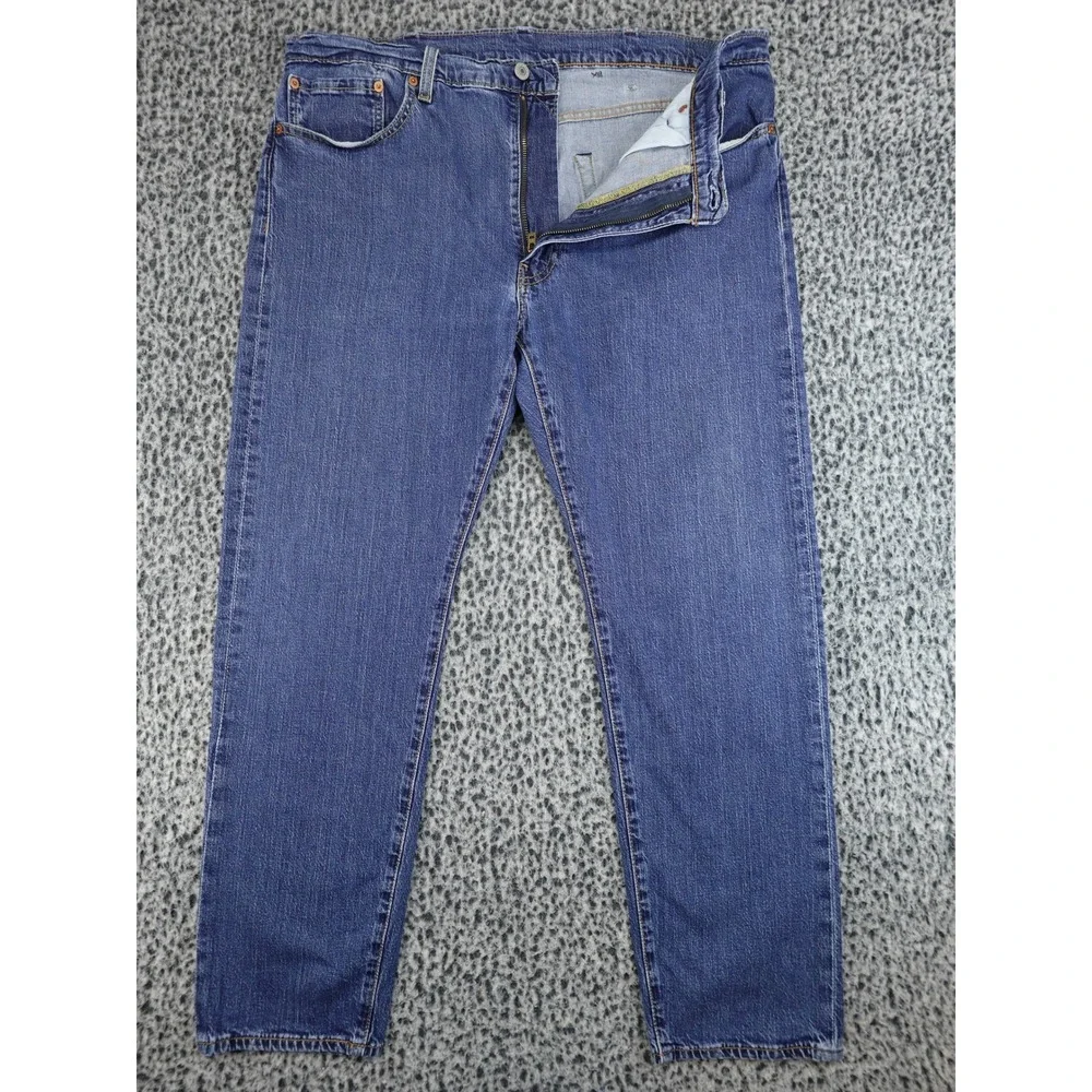 Levi's 502‎ Taper Jeans Mens 38x30 Blue Excellent Premium Waterless Denim 29507